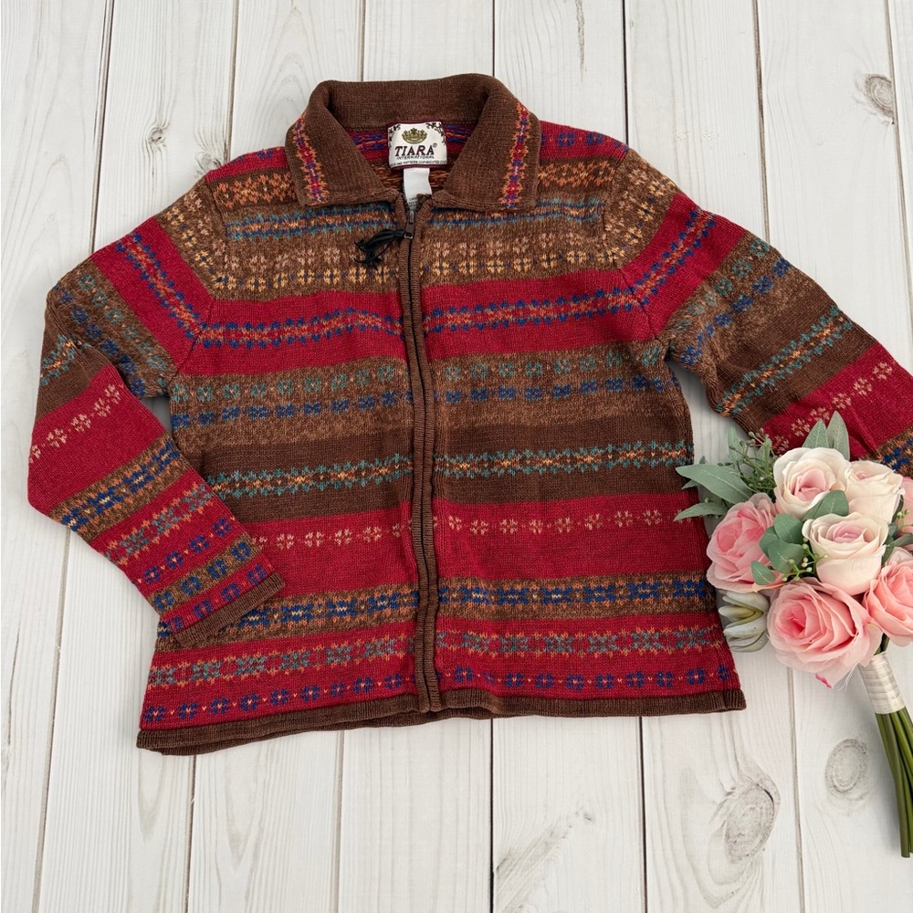 Vintage Tiara Multicolor Knit Sweater